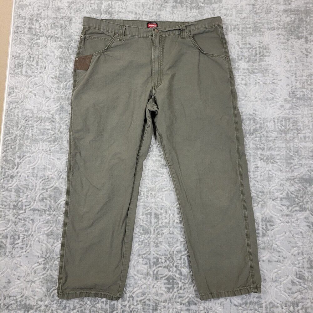 Wrangler Pants Mens 42x30 Gray Loden Ripstop Technician Utility Workwear